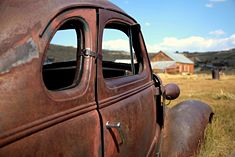 A weathered car in Bodie, CA