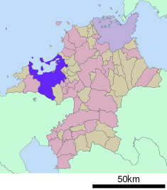 Location of Fukuoka