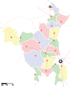 Map indicating the location of Karnal