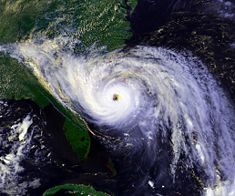 Hurricane Hugo off the coast of South Carolina