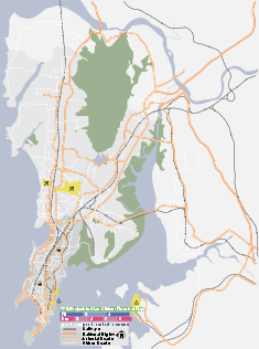 Map of Mumbai�indicating the location of Navi Mumbai