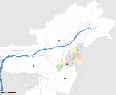 Map indicating the location of Nagaland