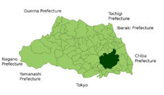 Location of Saitama