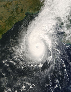 Cyclone Sidr in the Bay of Bengal near peak intensity