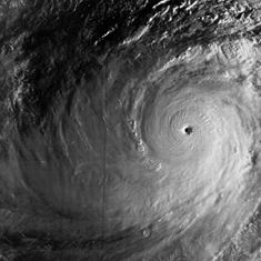 Typhoon Tip at its record peak intensity on October 12, 1979