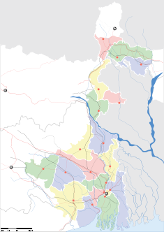 Map indicating the location of West Bengal