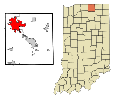 Location in the state of Indiana