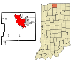 Location in the state of Indiana