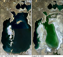 Aral Sea - 1989 and 2003