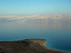 Dead Sea - A view from Israel looking across to Jordan