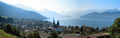 Lake Lucerne Vierwaldstättersee - View from Weggis