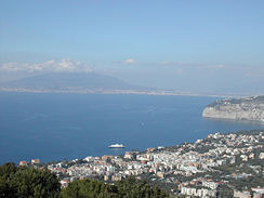 Vesuvius overlooking Sorrento and the Bay of Naples.