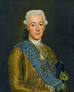 Gustav III painted in 1775 by Alexander Roslin.