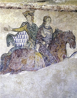 Queen Eleanor with her youngest son, King John