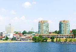 A view of downtown Barrie from Kempenfelt Bay.