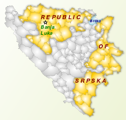 Location of Republika Srpska