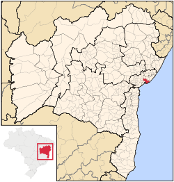 Location of Salvador in the State of Bahia