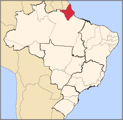 Location of State of Amapá in Brazil