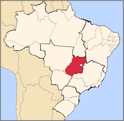 Location of State of Goiás in Brazil