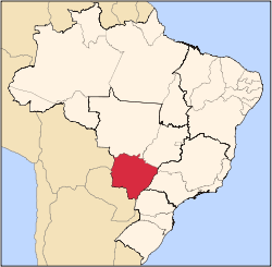 Location of State of Mato Grosso do Sul in Brazil