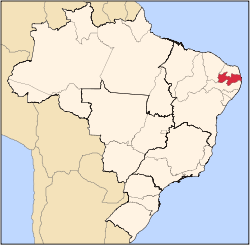 Location of João Pessoa