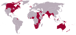 Location of British Empire