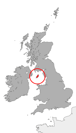 Location of the Isle of Man