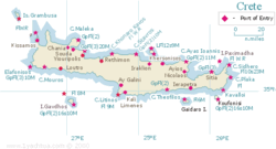 Cretan ports of entry for yachts