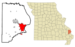 Location of Cape Girardeau