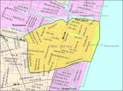 Census Bureau map of Asbury Park, New Jersey