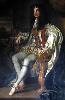 Charles II in the robes of the Order of the Garter