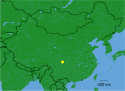 Chengdu's location within China