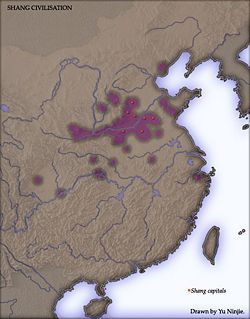 Location of Shang Dynasty