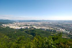 Cityscape of the south side of Daejeon.