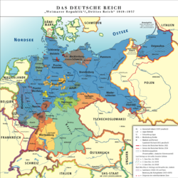 Map of the Weimar Republic