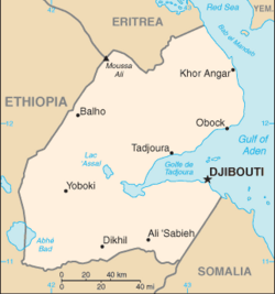 Location of Djibouti City in Djibouti