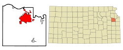 Location in Kansas