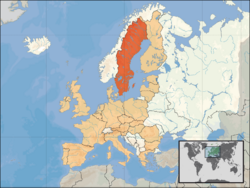 Location of Sweden