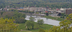 Skyline of Elmira, New York