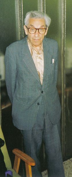 Paul Erdős at a student seminar in Budapest (fall 1992)