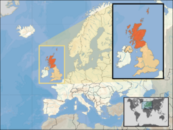 Location of Scotland