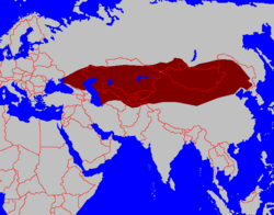 Location of Göktürk Empire