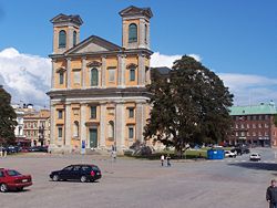 Fredrikskyrkan in Karlskrona, at the market square