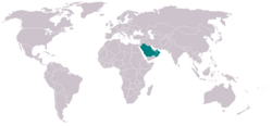 Location of the Cooperation Council for the Arab States of the Gulf