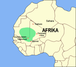 Location of Ghana Empire