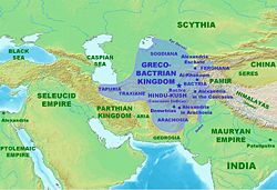 Location of Greco-Bactrian Kingdom