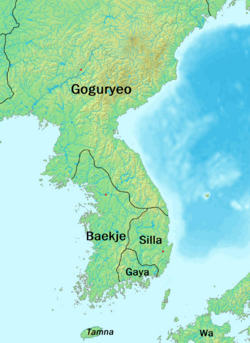 Location of Baekje