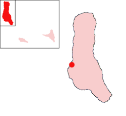 Location of Moroni on the island of Grande Comore