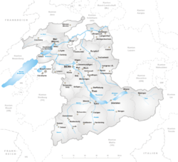 Map of the Canton of Berne