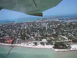 Aerial photo of downtown Key West, looking north. March 2001.